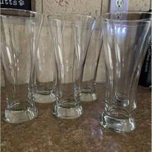 Gray Drinkware Set with Tapered Design and Sturdy Base